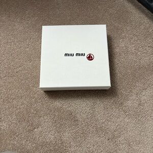 Miu Miu White Gift Box with Red Logo, 100% Authentic